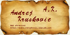 Andrej Krušković vizit kartica